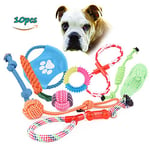 VOMAX Kong Jouets pour Chien en Coton tressé Corde nouée Durable à mâcher pour Chiot Couleur aléatoire (10)