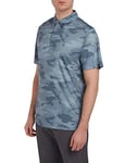 PGA TOUR - Men's Golf Polo Shirt, Camo Print, Natural Stretch, Regular Fit, Short Sleeve, Tradewinds Grey, Medium