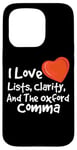 iPhone 15 Pro Oxford Comma Grammar Geek Funny Grammar English Teacher Case