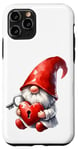 Coque pour iPhone 11 Pro Love Gnome And Red Heart Lock With Key For Valentines Day