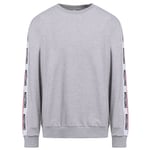 Moschino Mens Underwear Logo Taped Shoulder Grey Sweatshirt - Size X-Large