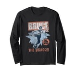 Bruce Lee The Dragon High Flying Action Distressed Long Sleeve T-Shirt