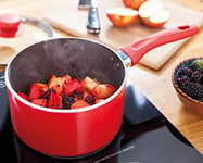 Judge Radiant, 16cm Saucepan, 1.1L, Non-Stick, Red