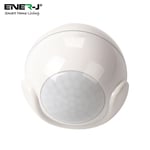 Ener-J Smart WiFi Wireless PIR Motion Activated Sensor Home Security Alarm White