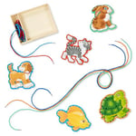 Melissa & Doug Panneaux en bois et lacets Animaux Domestiques, Jouets d'activité et de développement, Jouet d'apprentissage, Loisirs créatifs pour filles et garçons de 3 4 5 6 ans