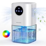 Dehumidifier for Home, 1700ML Dehumidifier for Bedroom, Bathroom, Wardrobe, Caravan RV Room, Portable Ultra Quiet Dehumidifiers for Drying Clothes, with Auto Shut Off & Timer & LED Light Design