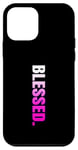 Coque pour iPhone 12 mini Pink Blessed. Graphique vertical en couleur rose