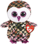 TY FLIPPABLES BEANIE BABIES BOOS CHECKS OWL PLUSH SOFT TOY NEW WITH TAGS *