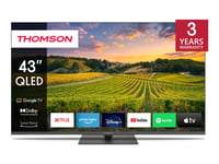 Thomson 43Qg5c14 - 43" Diagonal Klass Led-Bakgrundsbelyst Lcd-Tv - Qled - Smart Tv - Google Tv - 4K Uhd (2160P) 3840 X 2160 - Hdr - Direct Led, Quantum Dot - Mörkgrå