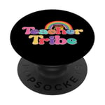 Livres arc-en-ciel colorés Teacher Tribe PopSockets PopGrip Adhésif