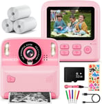 Kids Camera Instant Print,Kaishengyuan 1080P Instant Camera for Kids, 2.4" with