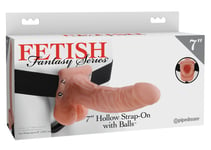 Fetish Fantasy Hollow Strap-on with Balls Hudfarge mørk