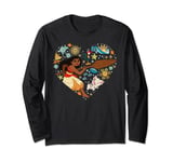 Disney Princess Moana Hei Hei Pua Collage Heart Long Sleeve T-Shirt