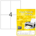 TopStick - Pochette de 400 étiquettes autocollantes multi-usages (105 x 148 mm) Personnalisables et imprimables, Impression laser / jet d'encre, (8717)