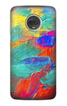 Brush Stroke Painting Case Cover For Motorola Moto G7, Moto G7 Plus