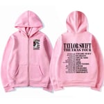 2023 Julgåva Taylor World The Eras Tour Dragkedja Hoodie Herr Dam pink S