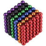 216 Pièces 3mm Jeu De Billes Magnétiques Aimant Magique Cube Jouet De Construction Pour Le Soulagement Du Stress Mélange 6 Couleurs Adapté Aux Enfants De Plus De 10 Ans