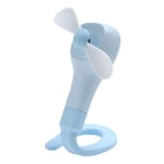 Ventilateur USB Multifonctionnel Portable de Chargement Bande DessinéE Mini Poche TéLescopique au Poignet Refroidisseur Poussette Pratique - Bleu