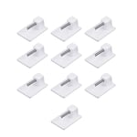 10 SELF ADHESIVE STICKY STICK-ON NET CURTAIN WIRE ROD END HOOKS FOR UPVC WINDOWS