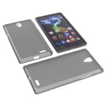 Bag for Archos 55 Platinum Phone Case Protection TPU Rubber Gray