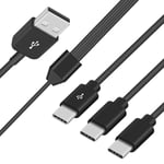 Usb To Usb C Cable, Câble Adaptateur De Données Et De Charge Usb 2.0 De Type A Mâle Vers 3 Type Usb C Mâle Pour Letv Le 1, Le Pro, Le Max, Oneplus 2 Nokia N1 Tablette, Xiaomi 4C, (0,3M)