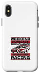 Coque pour iPhone X/XS 100 % de chances de participer à une course de voitures à sous, voiture télécommandée, mini-voiture