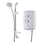 Triton T80 Easi-Fit 10.5kW | Shower Electric | 10.5 kW | White I Electrical Showers | with Showerhead & Anti Twist Hose | Best Electric Shower Units for Bathrooms