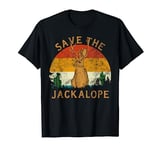 Jackrabbit Retro Vintage Sunset Tree save the Jackalope T-Shirt