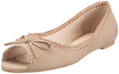 Buffalo London 210-3984 Nubuck Beige 01 117028, Ballerines Femme - Beige-TR-SW59, 41 EU