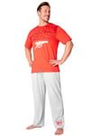 Arsenal Fc Mens Football Fan Pyjama Set T-Shirt Top And Bottoms Breathable