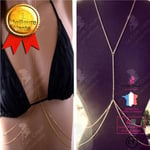 LCC® Sexig kedja bikini kors sele bälte tillbehör underkläder halsband kroppsjuvel sexig kristall strass midja kvinna tjej gyllene