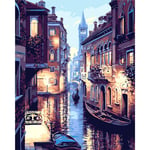 aoyudf DIY Wooden Jigsaw Puzzle 1000 Pièces, Classique Casse-tête de pour Adultes, Ensembles de Puzzle de Défi Cérébral pour Enfants, Unique Cadeau Ville d'eau rétro-50x75cm