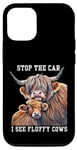 Coque pour iPhone 12/12 Pro Arrêtez la voiture, je vois une éleveuse de vaches moelleuses qui aime les vaches