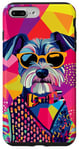 Coque pour iPhone 7 Plus/8 Plus Figurine schnauzer miniature tendance et colorée Pop Art