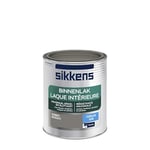 Sikkens - Peinture Laque Intérieure Bois et Fer - Résistance maximale aux taches et rayures - Satin Gris Basalte 0,75 L