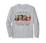 This Is My Christmas Movie Watching Shirt Coffee Latte Xmas Long Sleeve T-Shirt