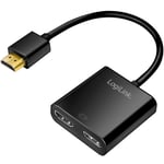 LogiLink HDMI-splitter 1 till 2 HDMI 2.0 4K/60Hz 18 Gbit/s