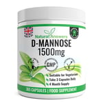 D Mannose 1500mg Per Serving UTI Bladder Support Cystitis Relief 365 Capsules