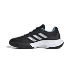 adidas Femme Gamecourt 2W Chaussures de Tennis, Core Black Silver Met Preloved Blue, 36 2/3 EU