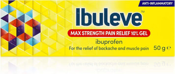 Ibuleve Max Strength Pain Relief 10% Ibuprofen Gel, Maximum Anti-Inflammatory R