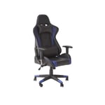 Fauteuil de jeu PC Bravo - X-ROCKER - inclinaison réglable - coussin de soutien - bleu et noir