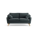 Habitat Ivor Fabric 2 Seater Sofa - Charcoal Ash Leg