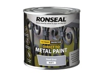 Ronseal Direct to Metal Paint Steel Grey Matt 250ml