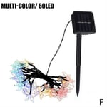 20-50 Led Solar Power Butterfly Fiber Optic Fairy String Garden F Multi-color 50led