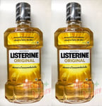 2 x 750ml Listerine Original Antiseptic Mouthwash Kills Germs