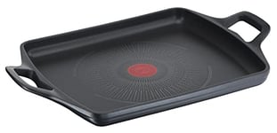 Tefal Aroma On - Plaque en fonte d'aluminium 26 x 32 cm, revêtement titane antiadhésif et thermosport, convient pour tous les types de cuisinières, base épaisse adaptée à l'induction