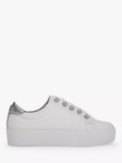 Kurt Geiger London Liviah Crystal Embellished Trainers, White/Silver