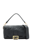 Pre-loved Fendi Nappa Leather FF Motif Bag, Black