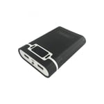 Power Bank Case Lcd Display Charger For 4 18650 Batteries Black