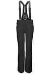 Killtec Laraka 35247-000 Pantalon de Ski à Bretelles pour Femme avec bavette Amovible et Protection des Bords Noir Taille 42